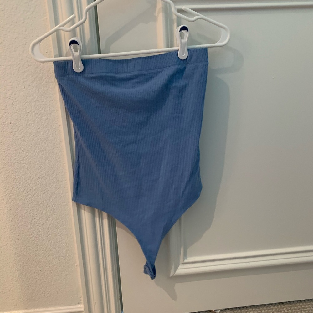 Blue Sleeveless Bodysuit